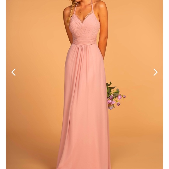 Chiffon/Bridesmaid/Wedding/2X/Maxi/Spag Strap/Zipper Closure/MSRP $130/NWT - Picture 1 of 17